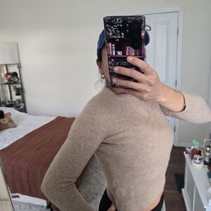 Quince Beige Knit Pullover